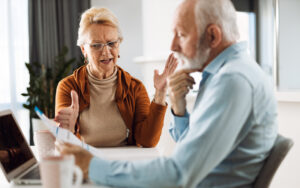 Couples argue about money